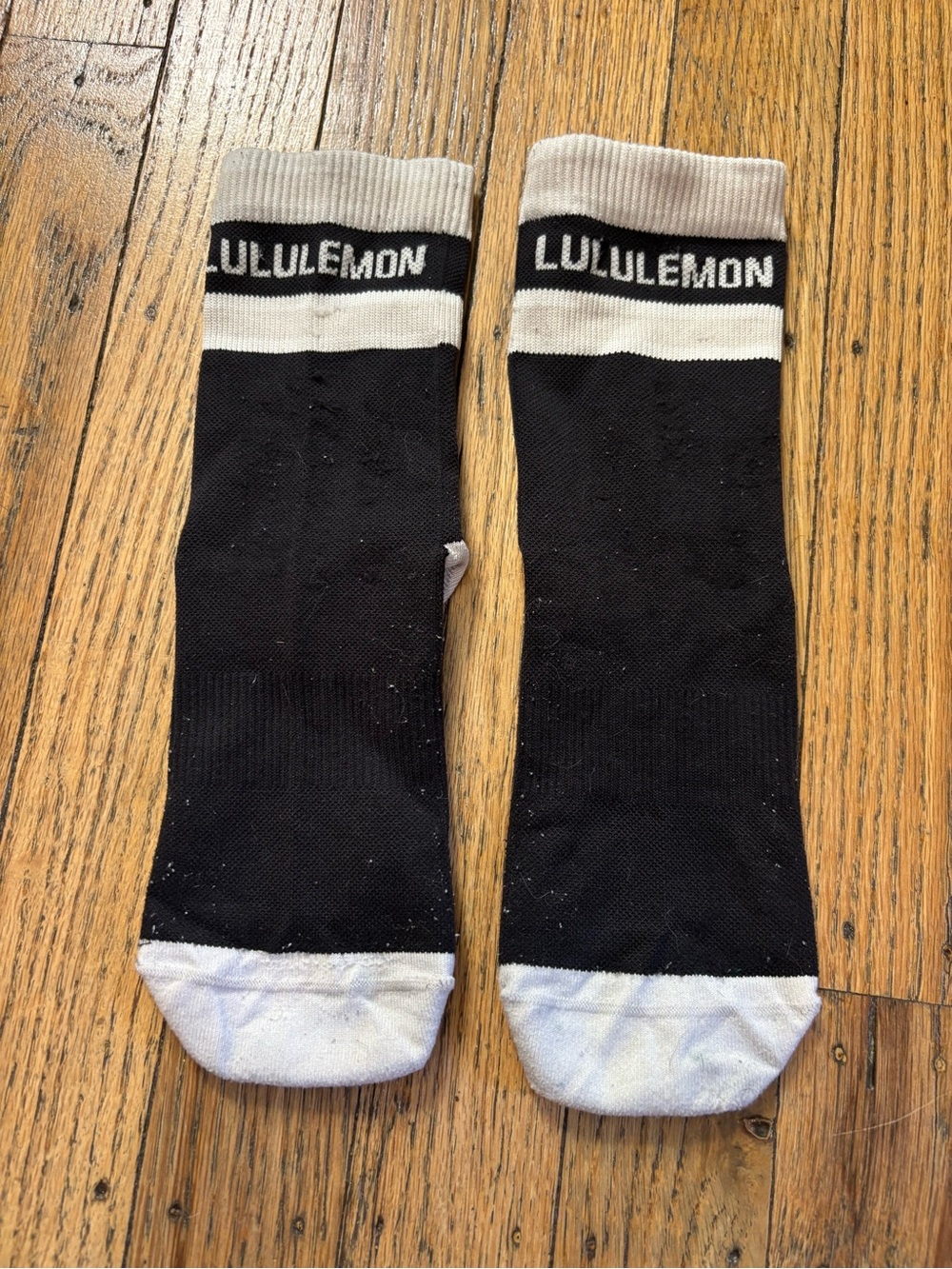 lululemon athletica Black and White Athletic Crew Socks